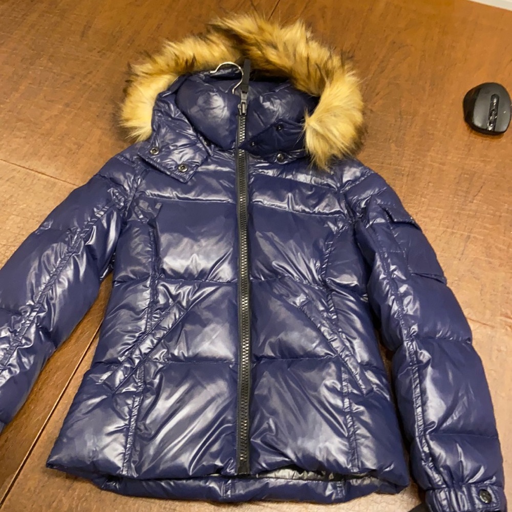 Brand new with tags S13 navy jacket with fur hood size 10!